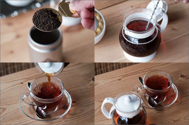 飲食店でストレートティーを提供する３つの方法「２」茶葉をティーポットに残す方法：１